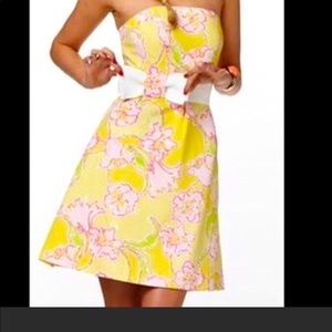 💕🌸 Adorable Strapless Lilly Pulitzer Dress Sz12